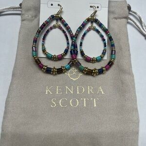 Kendra Scott Bree Gold and Multicolor Beaded Earrings